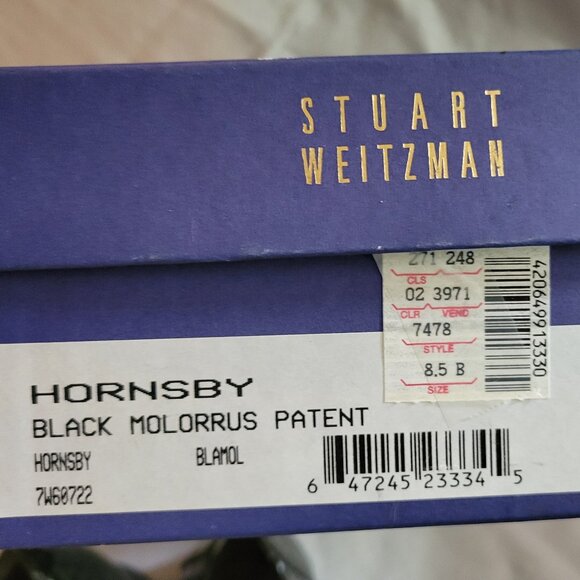 STUART WEITZMAN Women's Hornsby Black Patent Leather Flats Size 8.5 M - Picture 4 of 7